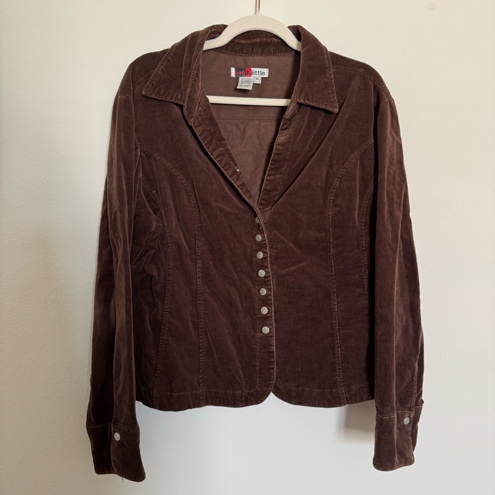 Live a Little Chocolate Corduroy Jacket